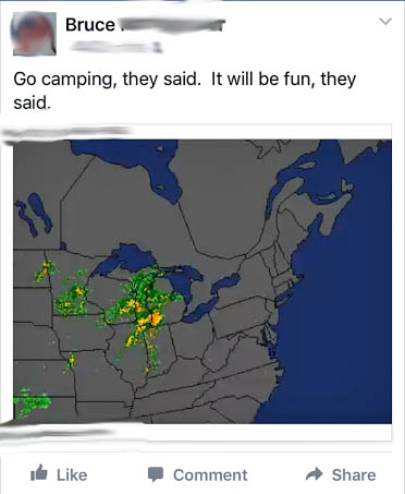 Go camping, they said. It will be fun, they said.